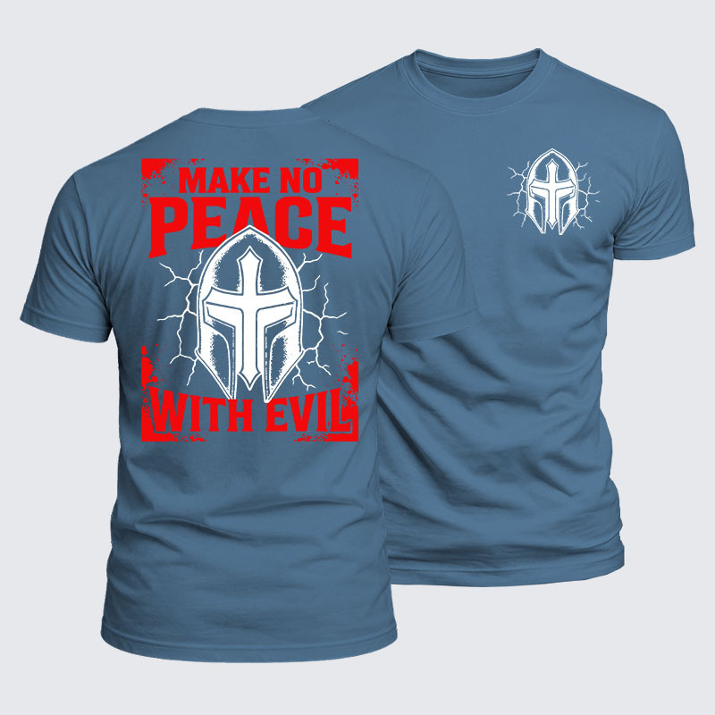 Luxe Mercerized Cotton Tee - Make No Peace With Evil