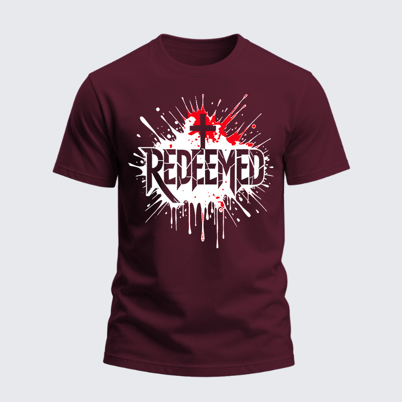 Heavyweight Cotton Tee - Redeemed Cross