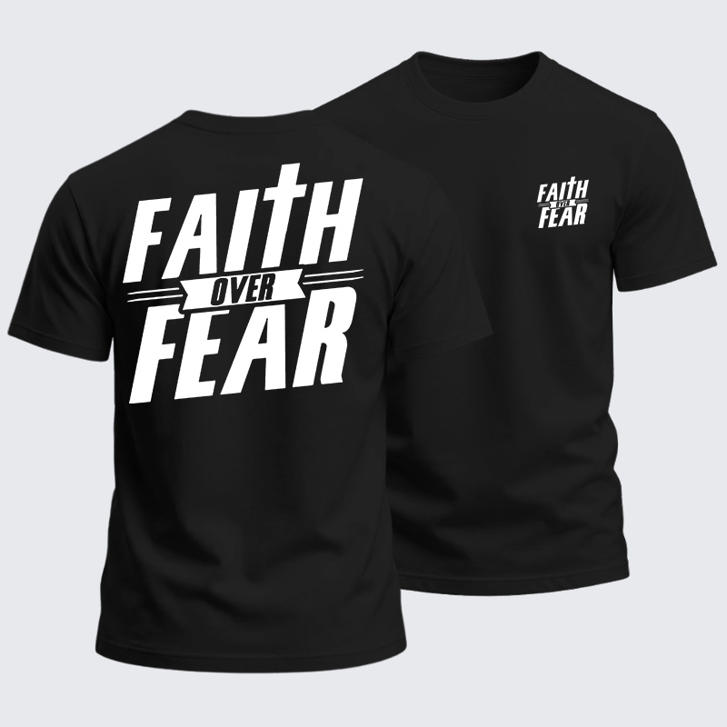 Heavyweight Cotton Tee - Faith Over Fear