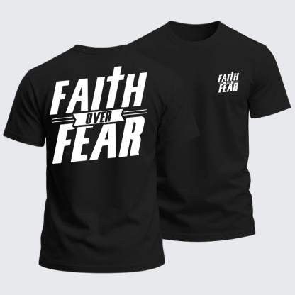 Heavyweight Cotton Tee - Faith Over Fear