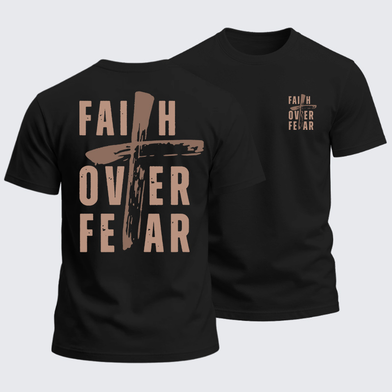 Heavyweight Cotton Tee - Faith Over Fear