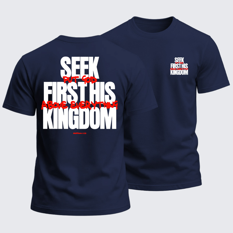 Heavyweight Cotton Tee - Seek First His Kingdom