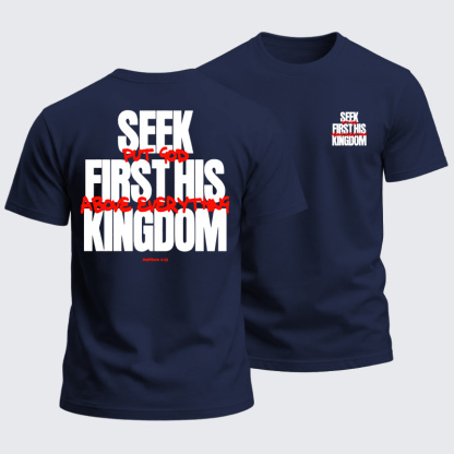 Heavyweight Cotton Tee - Seek First His Kingdom