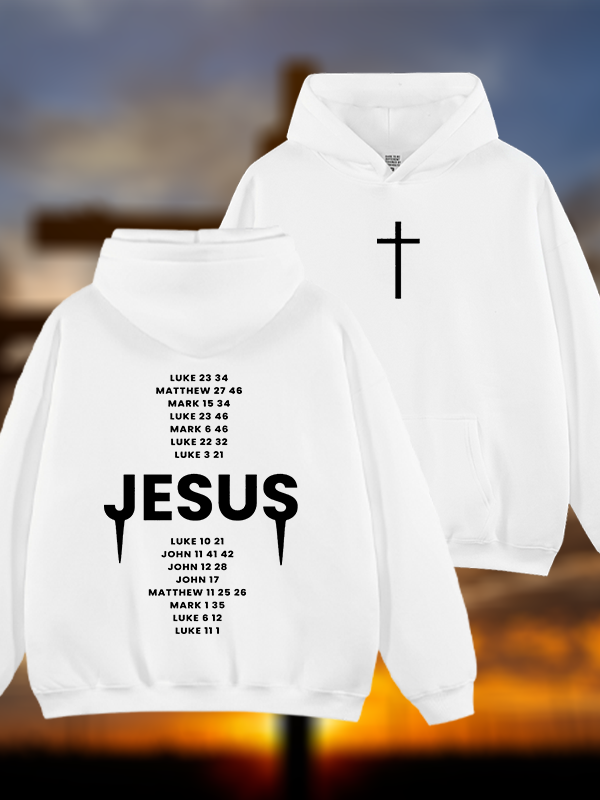 Bible Verse Jesus God Christian Plush Fleece-Lined Hoodie