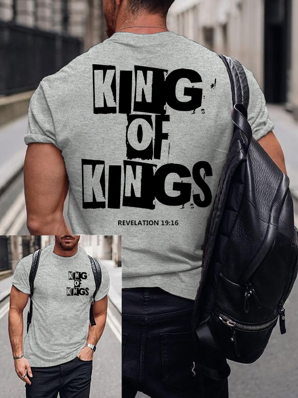 King Of Kings Jesus God Christian Cotton T-Shirt