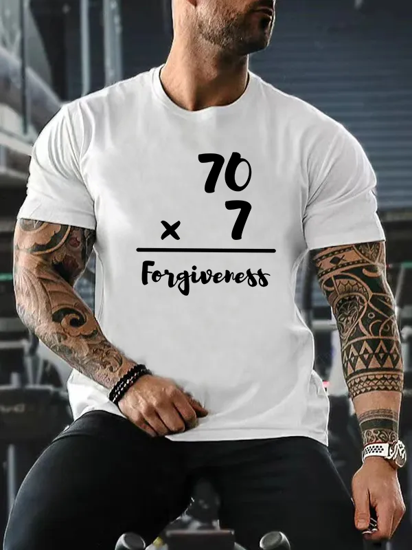 Forgive | Matthew 18:22 Jesus God Christian Cotton T-Shirt