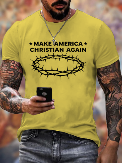 Make America Christian Again Jesus God Christian Cotton T-Shirt