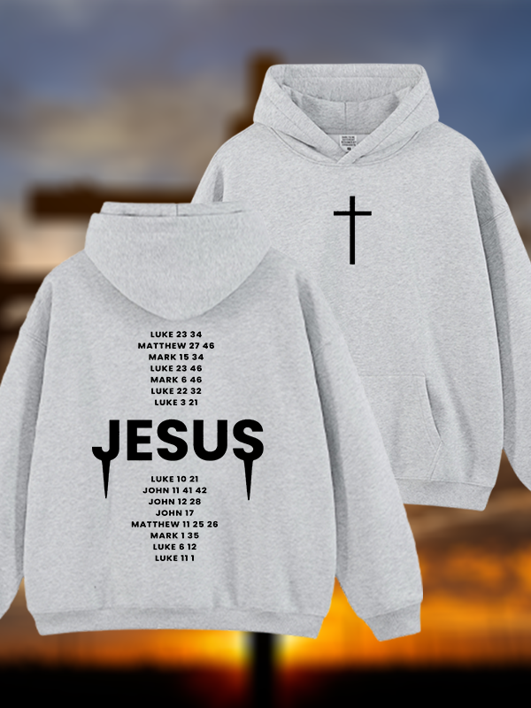 Bible Verse Jesus God Christian Plush Fleece-Lined Hoodie