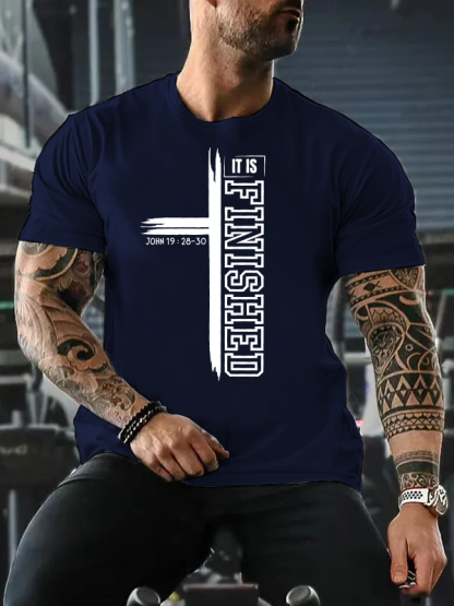 It Is Finished Jesus God Christian Cotton T-Shirt