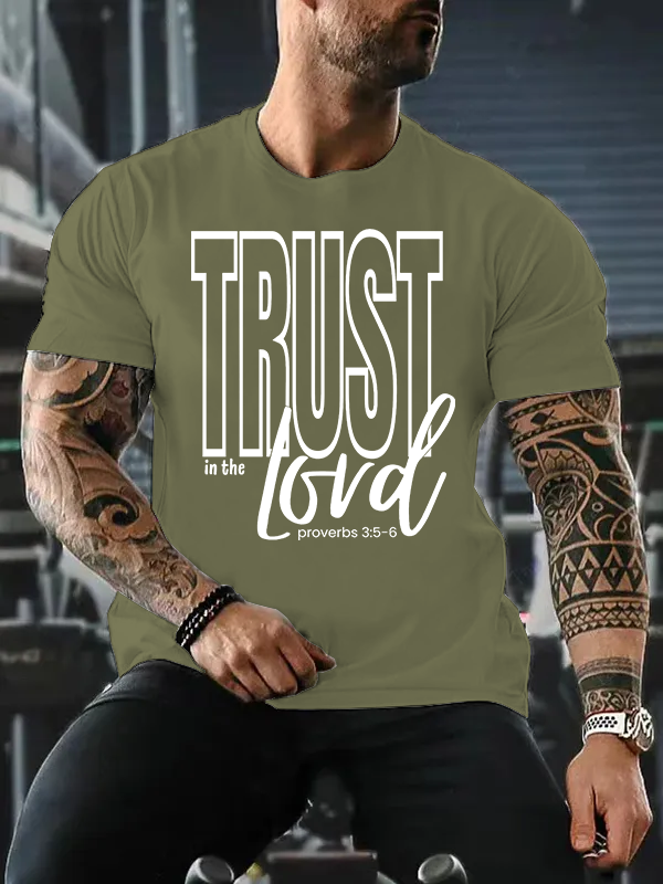 Trust in the Lord Jesus God Christian Cotton T-Shirt