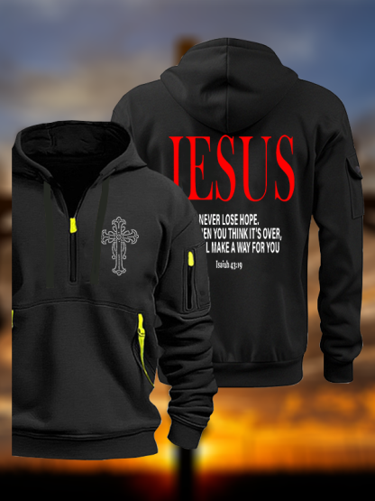 Jesus Never Lose Hope Jesus God Christian Zipper Hoodies