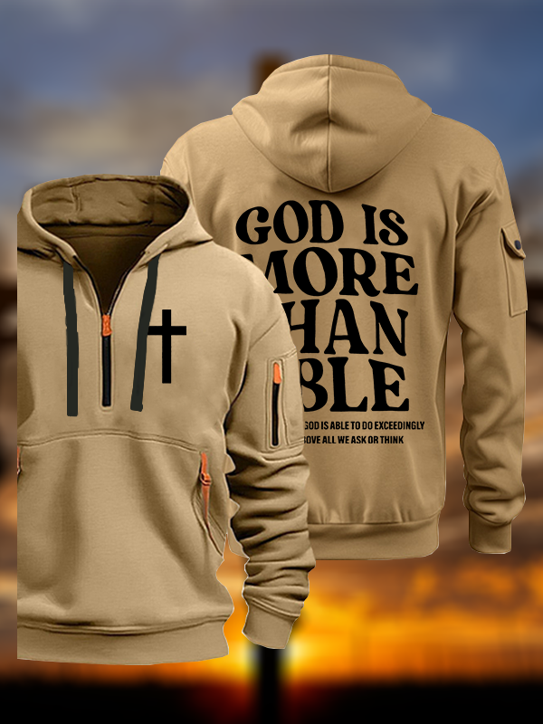 God Is More Than Able Jesus God Christian Zipper Hoodies