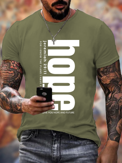 Hope Jesus God Christian Cotton T-Shirt