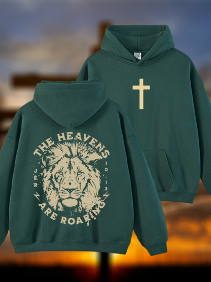 The Heavens Jesus God Christian Plush Fleece-Lined Hoodie