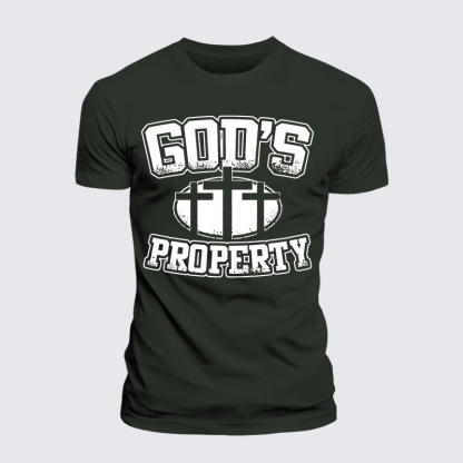 Property Of God Jesus God Christian Premium Mercerized Cotton Tee