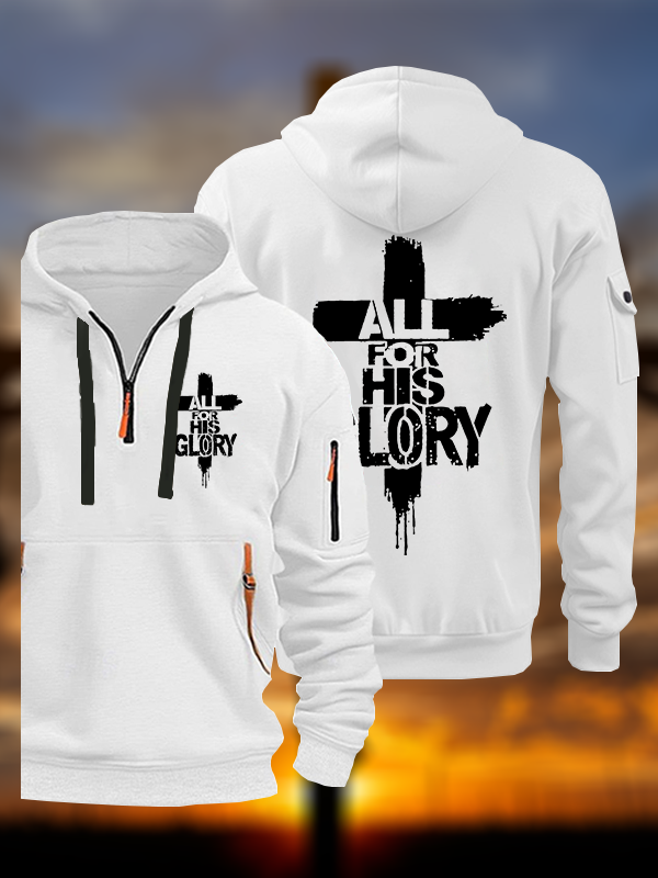 All For His Glory Jesus God Christian Zipper Hoodies