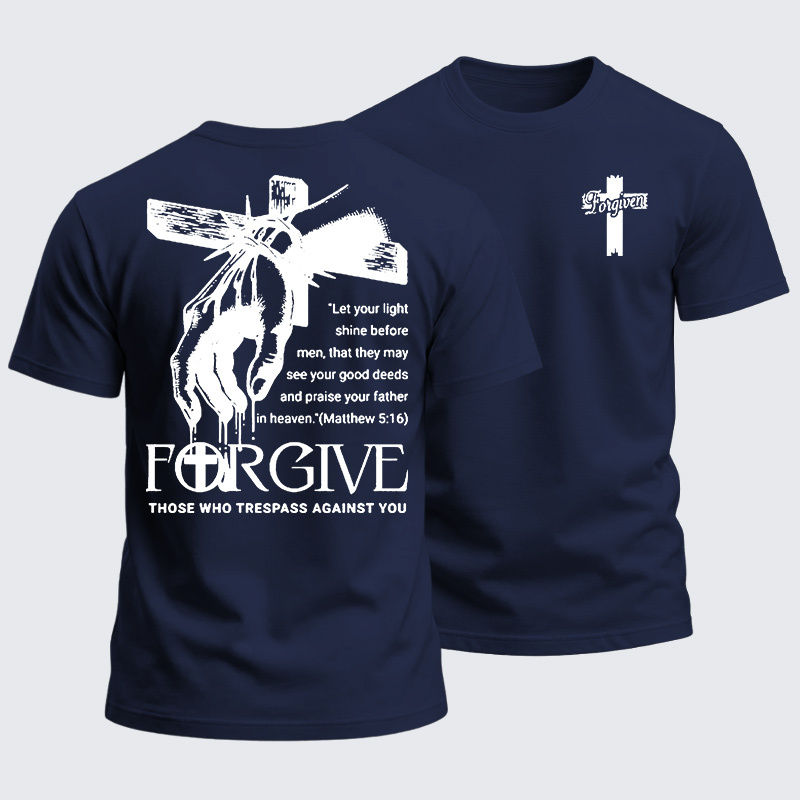Heavyweight Cotton Tee - Forgive Cross Nail