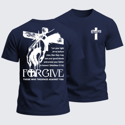 Heavyweight Cotton Tee - Forgive Cross Nail