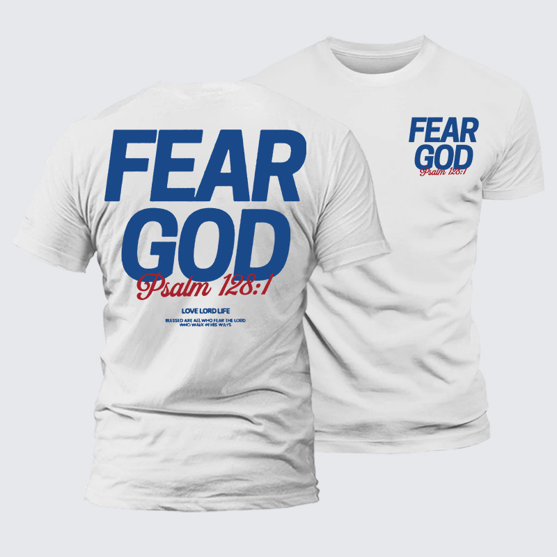 Fear God Jesus God Christian Premium Mercerized Cotton Tee