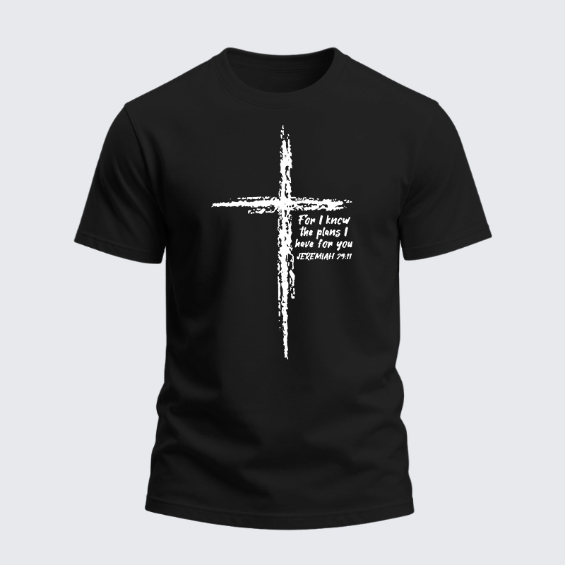 Heavyweight Cotton Tee - Cross I Know The Plans