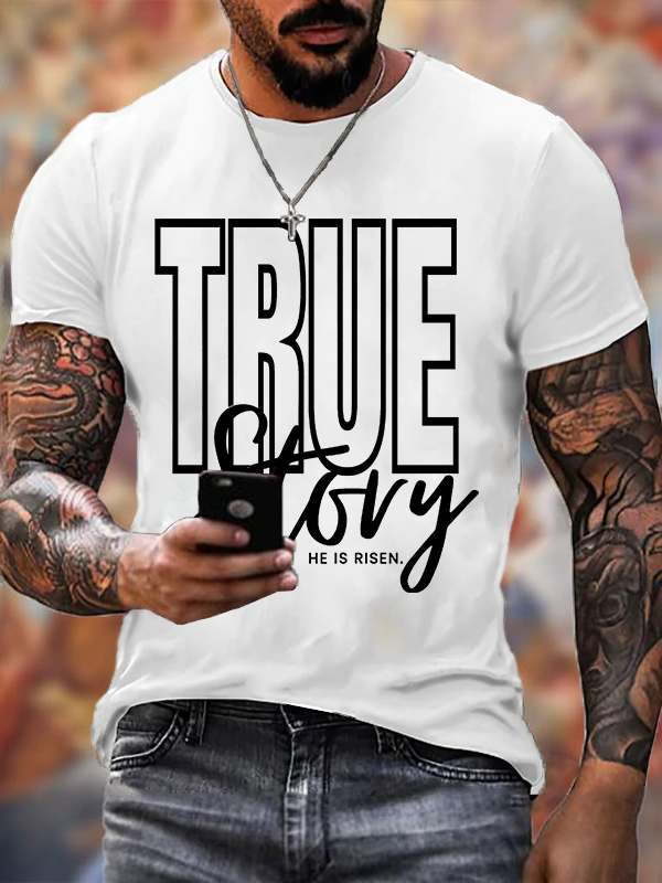 True Story Jesus God Christian Cotton T-Shirt