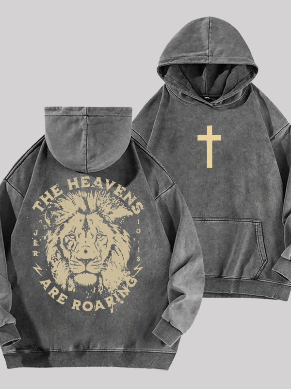 The Heavens Jesus God Christian Washed Hoodie