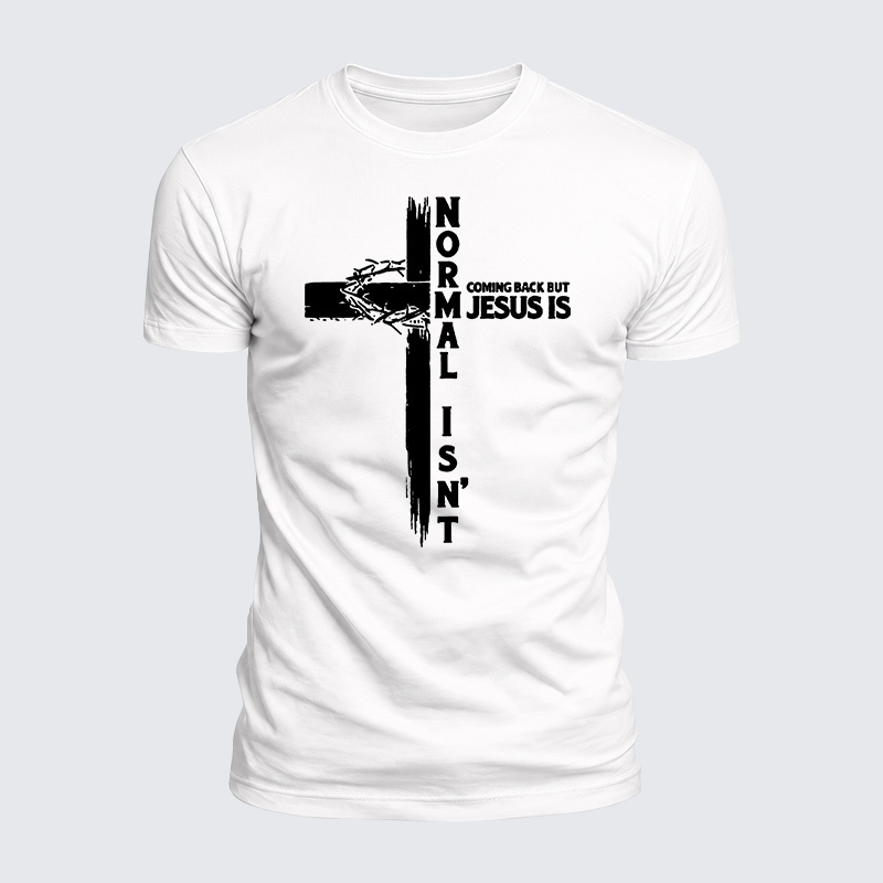Normal Isn't Jesus God Christian  – Luxe Mercerized Interlock Cotton Tee