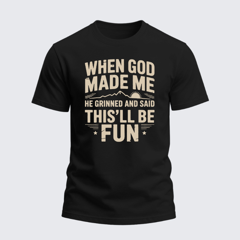 Man Of God Husband Dad Jesus God Christian Cotton T-Shirt