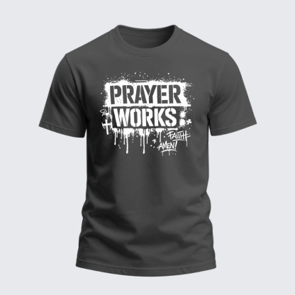 Heavyweight Cotton Tee - Christian Faith Cross