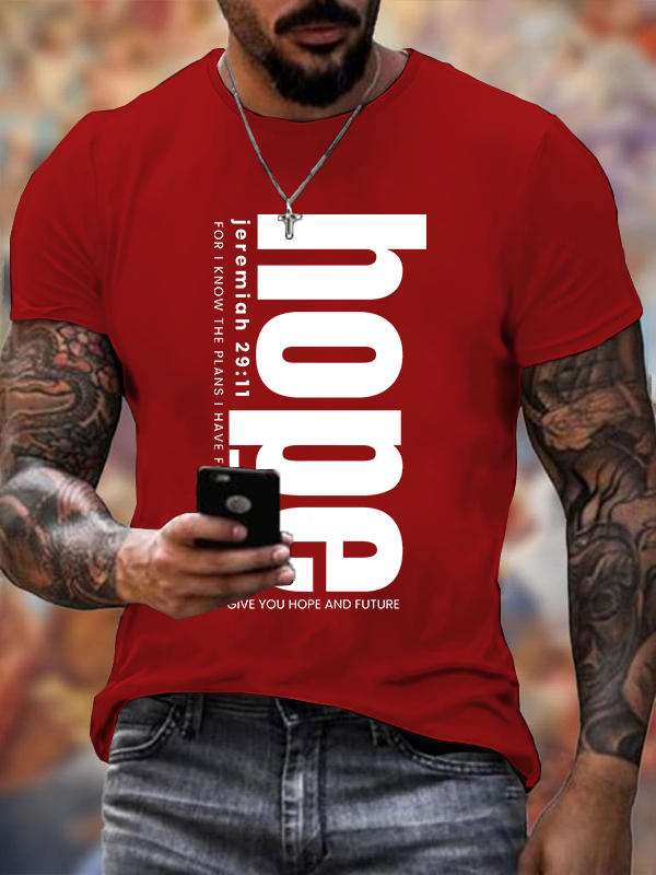 Hope Jesus God Christian Cotton T-Shirt