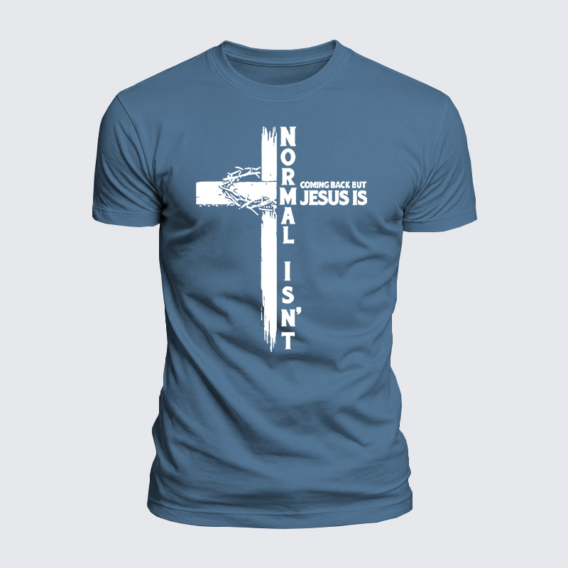 Normal Isn't Jesus God Christian  – Luxe Mercerized Interlock Cotton Tee