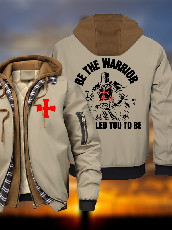 Be The Warrior God Called You To Be Warm Hooded Bomber Jacket