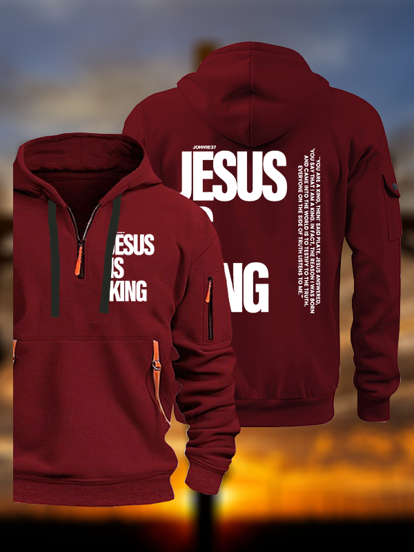 Jesus Is King Jesus God Christian Zipper Hoodies