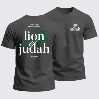 Heavyweight Cotton Tee - Lion Of Judah