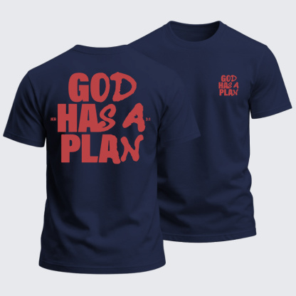 Heavyweight Cotton Tee - God Has A Plan