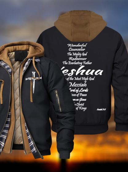 Yeshua Warm Hooded Bomber Jacket