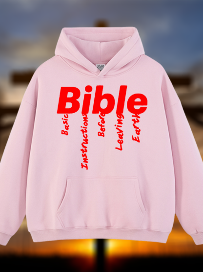 Bible Jesus God Christian Plush Fleece-Lined Hoodie