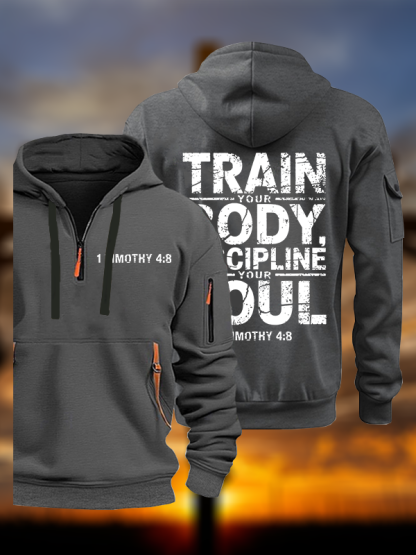 Train Your Body Discipline Your Soul Jesus God Christian Zipper Hoodies