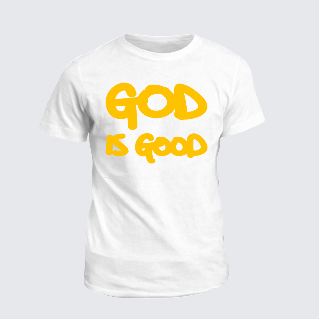 Classic Cotton Tee - God is Good Yellow