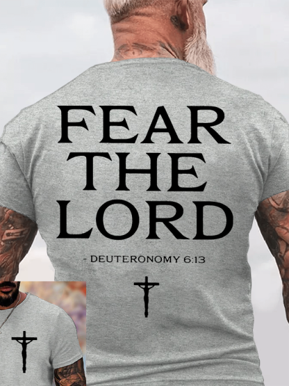 Fear The Lord Jesus God Christian Cotton T-Shirt