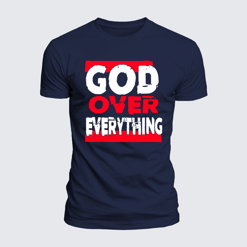 God Over Everything Jesus God Christian  – Luxe Mercerized Interlock Cotton Tee