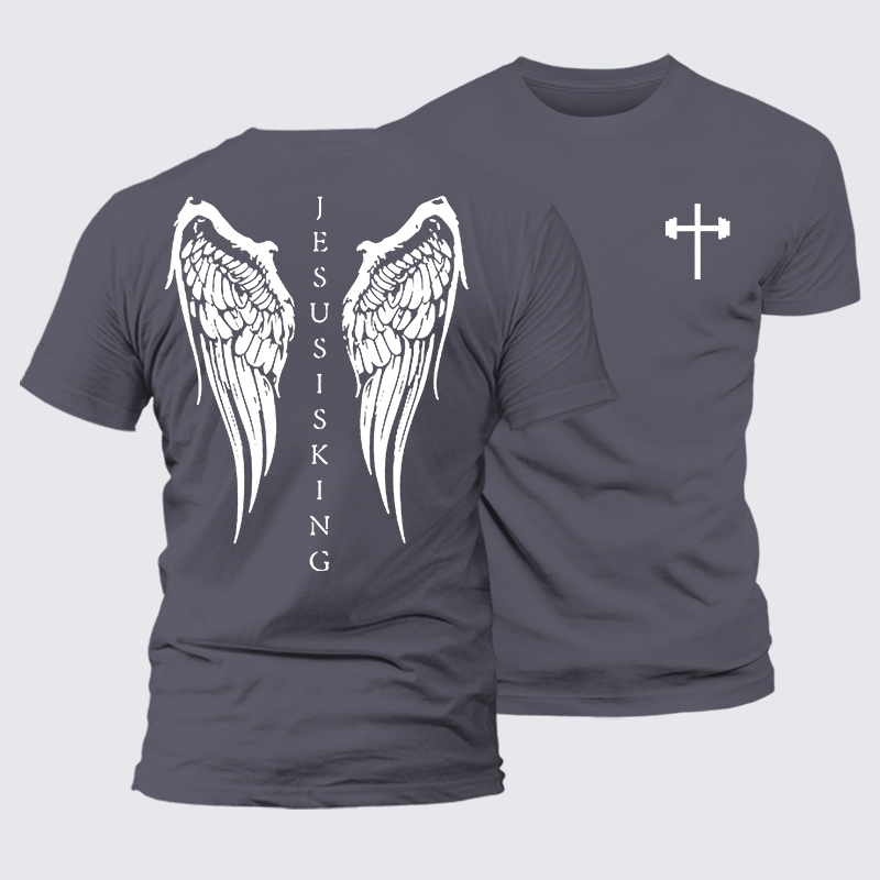 Jesus Is King Jesus God Christian Premium Mercerized Cotton Tee