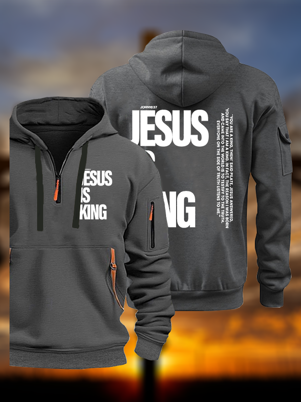 Jesus Is King Jesus God Christian Zipper Hoodies