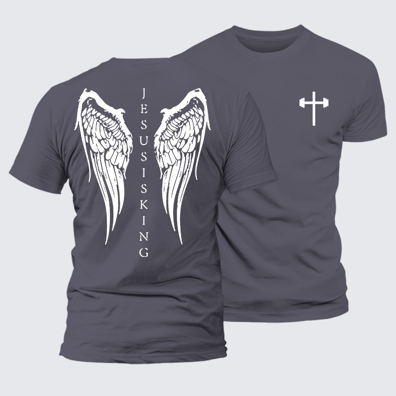 Jesus Is King Jesus God Christian Premium Mercerized Cotton Tee