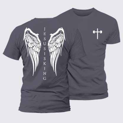 Jesus Is King Jesus God Christian Premium Mercerized Cotton Tee