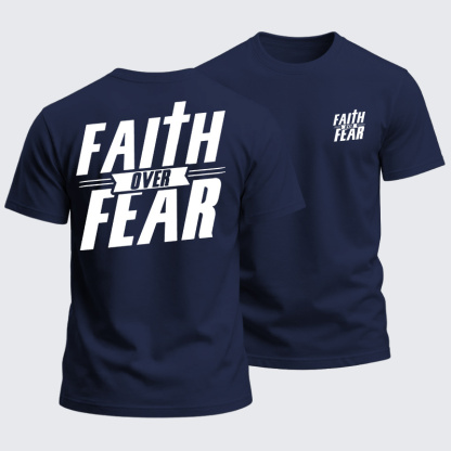 Heavyweight Cotton Tee - Faith Over Fear