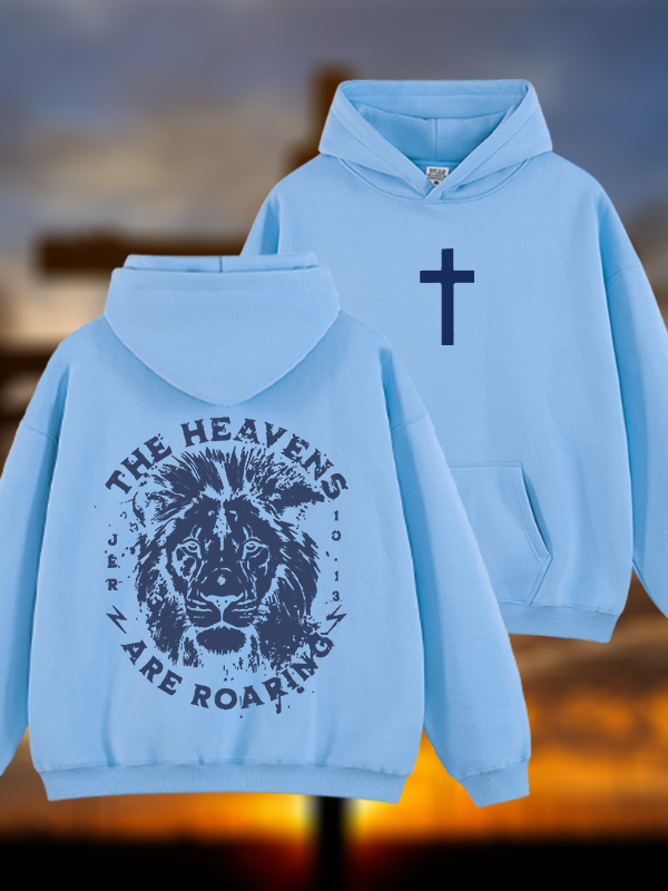 The Heavens Jesus God Christian Plush Fleece-Lined Hoodie