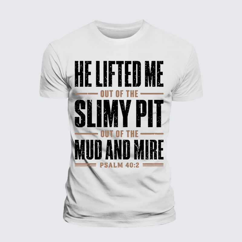 Lifted By Grace Jesus God Christian Premium Mercerized Cotton Tee