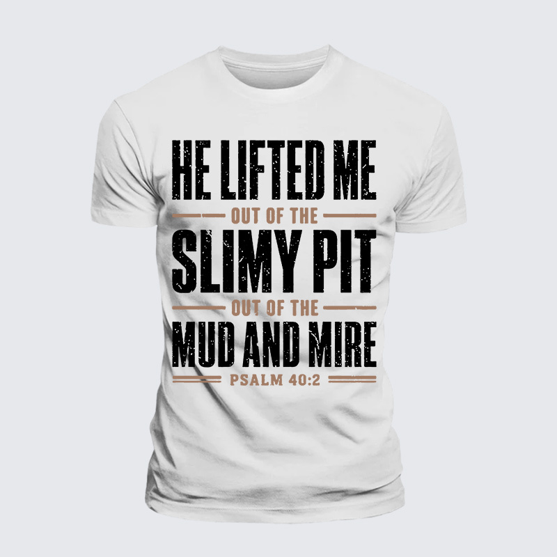 Lifted By Grace Jesus God Christian Premium Mercerized Cotton Tee