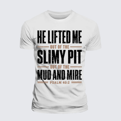Lifted By Grace Jesus God Christian Premium Mercerized Cotton Tee